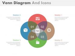 Di four staged venn diagram and icons flat powerpoint design