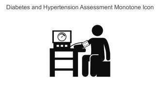 Diabetes And Hypertension Assessment Monotone Icon In Powerpoint Pptx Png And Editable Eps Format