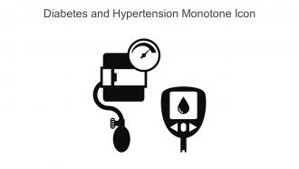 Diabetes And Hypertension Monotone Icon In Powerpoint Pptx Png And Editable Eps Format