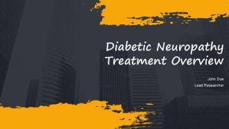 Diabetic Neuropathy Treatment Overview PPT Presentation AT