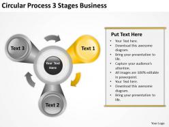 Diagram business process circular 3 stages powerpoint slides 0515