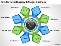Diagram business process circular petal 8 stages powerpoint slides 0515