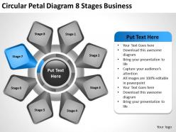 Diagram business process circular petal 8 stages powerpoint slides 0515