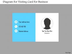 Diagram for visiting card for business flat powerpoint design