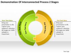 Diagram Of The Business Cycle Demonstration Interconnected Process 2 Stages Powerpoint Templates