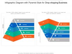 Diagram with pyramid style for drop shipping business infographic template