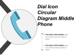Dial icon circular diagram middle phone