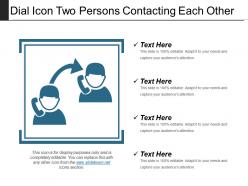 Dial icon two persons contacting each other