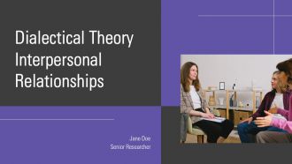 Dialectical Theory Interpersonal Relationships PPT Template ST AI