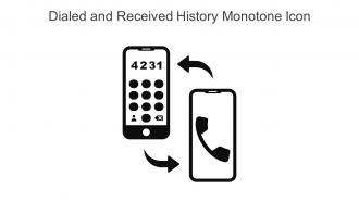 Dialed And Received History Monotone Icon In Powerpoint Pptx Png And Editable Eps Format