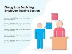 Dialog icon depicting employee training session