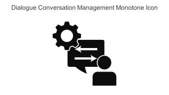 Dialogue Conversation Management Monotone Icon In Powerpoint Pptx Png And Editable Eps Format