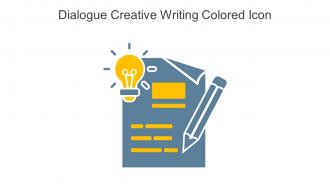 Dialogue Creative Writing Colored Icon In Powerpoint Pptx Png And Editable Eps Format