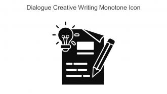 Dialogue Creative Writing Monotone Icon In Powerpoint Pptx Png And Editable Eps Format