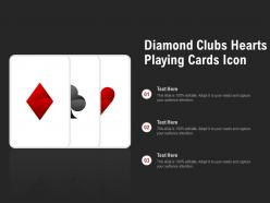 Diamond clubs hearts playing cards icon