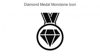 Diamond Medal Monotone Icon In Powerpoint Pptx Png And Editable Eps Format