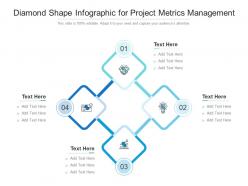 Diamond shape for project metrics management infographic template