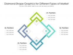 Diamond shape graphics for different types of market infographic template