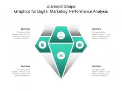Diamond shape graphics for digital marketing performance analysis infographic template