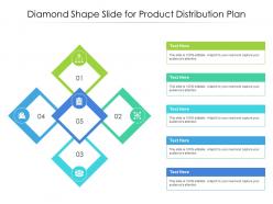Diamond shape slide for product distribution plan infographic template