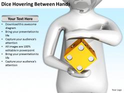 Dice Hovering Between Hands Ppt Graphics Icons PowerPoint