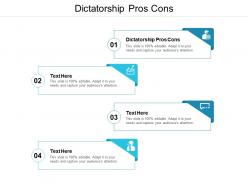Dictatorship pros cons ppt powerpoint presentation gallery graphics tutorials cpb