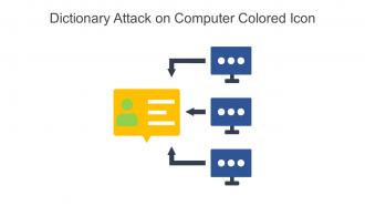 Dictionary Attack On Computer Colored Icon In Powerpoint Pptx Png And Editable Eps Format