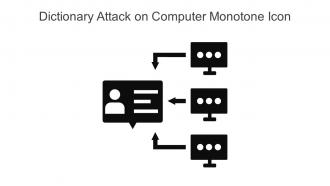 Dictionary Attack On Computer Monotone Icon In Powerpoint Pptx Png And Editable Eps Format