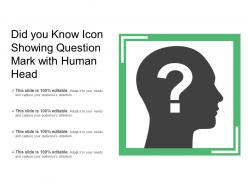 Did you know icon showing question mark with human head