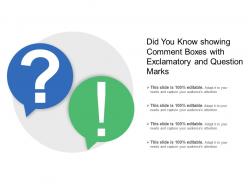 Did you know showing comment boxes with exclamatory and question marks