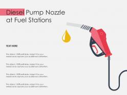 Diesel pump nozzle at fuel stations