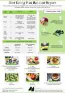 Diet eating plan handout report presentation report infographic ppt pdf document