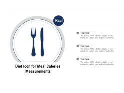 Diet icon for meal calories measurements