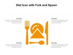 Diet icon with fork and spoon