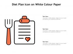 Diet plan icon on white colour paper