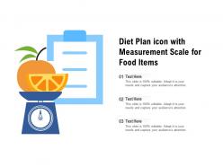 Diet Plan Icon With Measurement Scale For Food Items