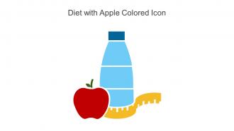 Diet With Apple Colored Icon