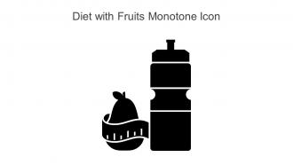 Diet With Fruits Monotone Icon In Powerpoint Pptx Png And Editable Eps Format