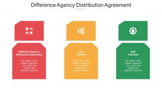 Difference Agency Distribution Agreement Ppt Powerpoint Presentation Show Cpb