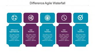 Difference Agile Waterfall Ppt Powerpoint Presentation Gallery Design Inspiration Cpb
