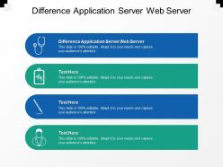 Difference application server web server ppt powerpoint presentation layouts format cpb