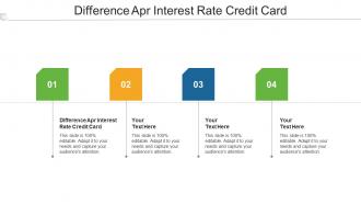 Difference Apr Interest Rate Credit Card Ppt Powerpoint Presentation Summary Template Cpb