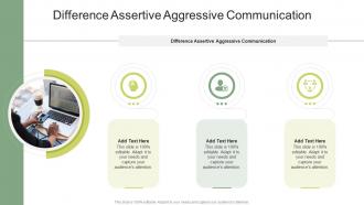 Difference Assertive Aggressive Communication In Powerpoint And Google Slides Cpb