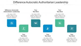 Difference Autocratic Authoritarian Leadership Ppt Powerpoint Professional Cpb