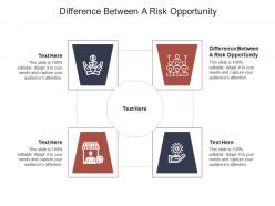Difference between a risk opportunity ppt powerpoint presentation portfolio example cpb