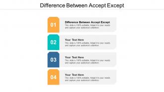 Difference between accept except ppt powerpoint presentation gallery visual aids cpb