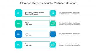 Difference between affiliate marketer merchant ppt powerpoint presentation sample cpb
