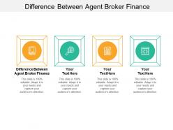 Difference between agent broker finance ppt powerpoint presentation infographic template example introduction cpb