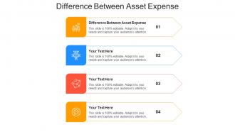 Difference between asset expense ppt powerpoint presentation slides deck cpb
