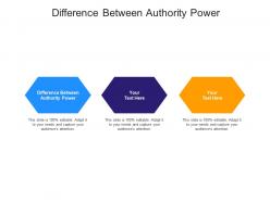 Difference between authority power ppt powerpoint presentation ideas skills cpb